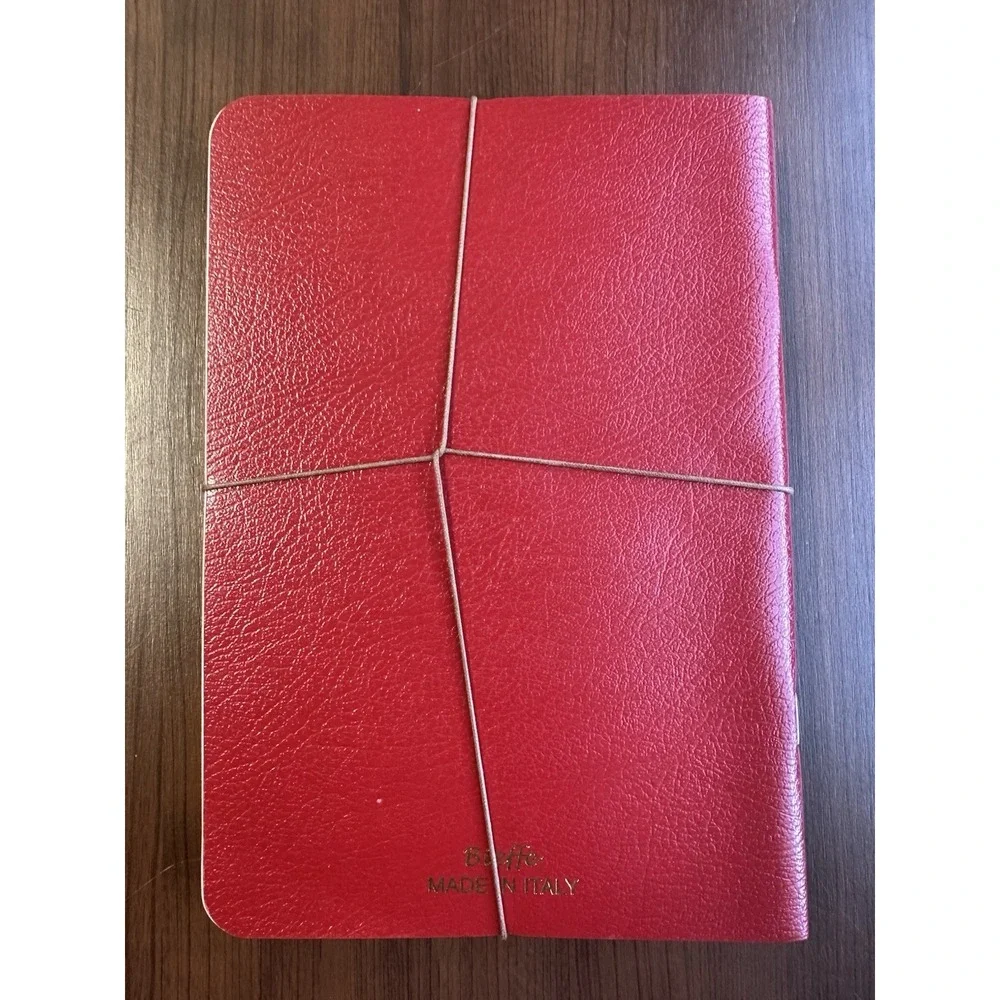 Bieffe Red Handcrafted in Italy 3 Lined Exercise Books Journal Notebook Set